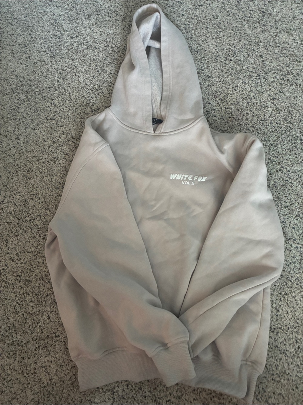White Fox Boutique Oversized Hoodie - Light Beige